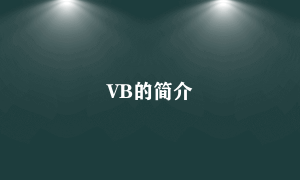 VB的简介