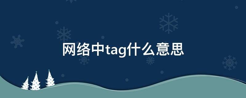 网络用语tag指的是什么？