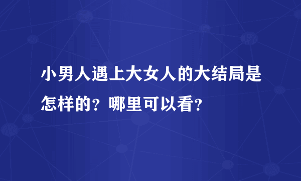 小男人遇上大女人的大结局是怎样的？哪里可以看？