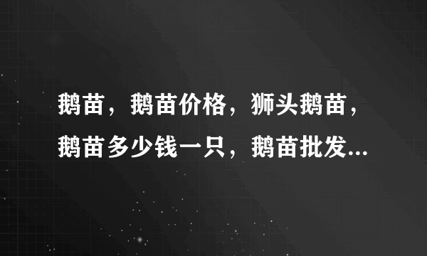 鹅苗，鹅苗价格，狮头鹅苗，鹅苗多少钱一只，鹅苗批发，大型鹅苗孵化场