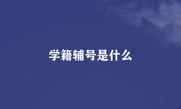 学籍辅号是什么