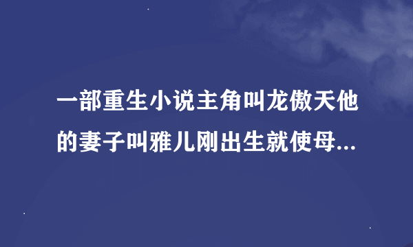 一部重生小说主角叫龙傲天他的妻子叫雅儿刚出生就使母亲被刺�