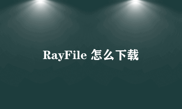 RayFile 怎么下载