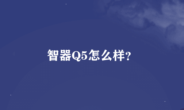 智器Q5怎么样？