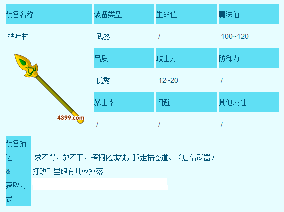 造梦西游3枯叶杖应该怎么打，才能获得？