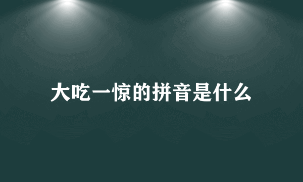 大吃一惊的拼音是什么