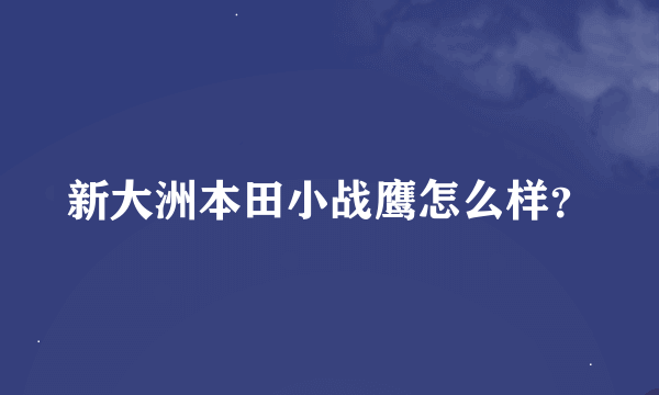 新大洲本田小战鹰怎么样？