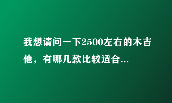 我想请问一下2500左右的木吉他，有哪几款比较适合这个价位的。