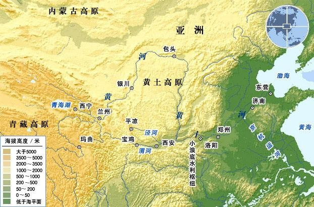 黄河流经地图