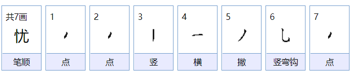 忧怎么组词