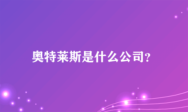 奥特莱斯是什么公司？