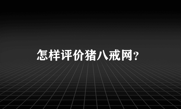 怎样评价猪八戒网？