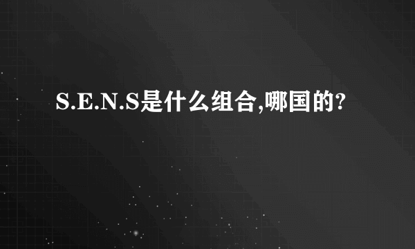 S.E.N.S是什么组合,哪国的?