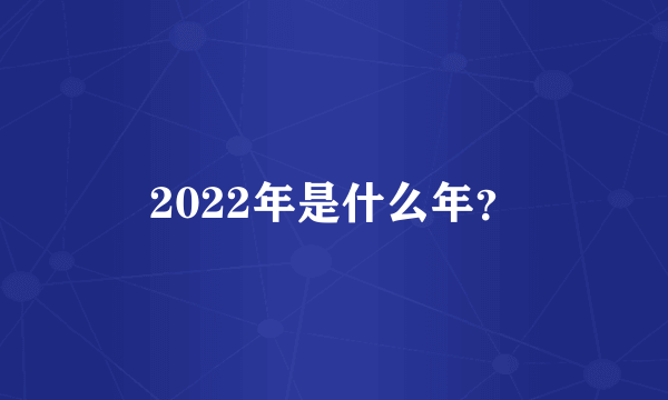 2022年是什么年？