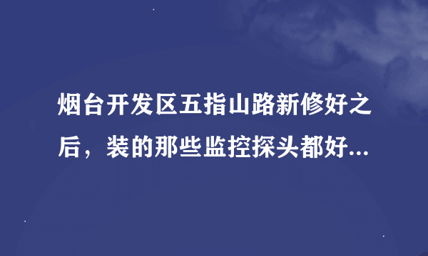 烟台开发区五指山路新修好之后，装的那些监控探头都好用吗？今天在左拐弯处红灯掉头。左边的是一虚一实的