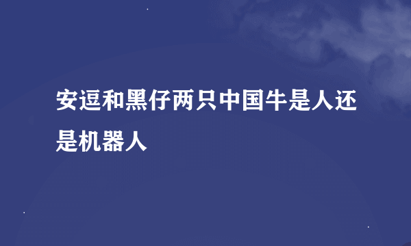 安逗和黑仔两只中国牛是人还是机器人