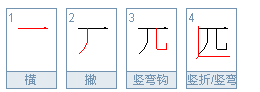 匹字的正确笔顺