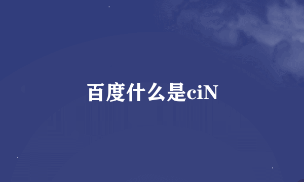 百度什么是ciN