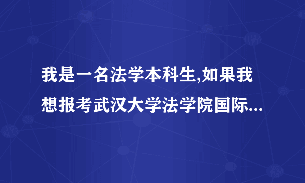 我是一名法学本科生,如果我想报考武汉大学法学院国际经济法研究生的话,请问我需要做哪些准备?