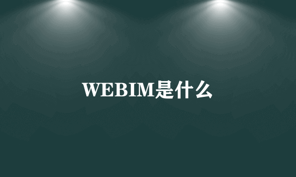 WEBIM是什么