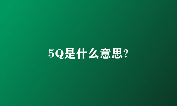 5Q是什么意思?