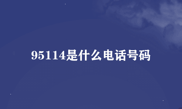 95114是什么电话号码