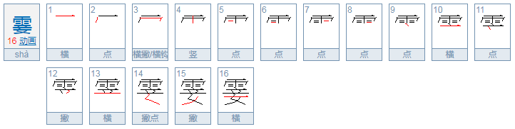 霎的组词有哪些词语