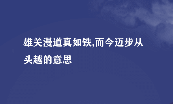 雄关漫道真如铁,而今迈步从头越的意思