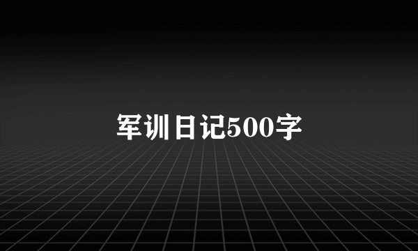 军训日记500字