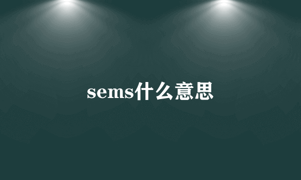 sems什么意思