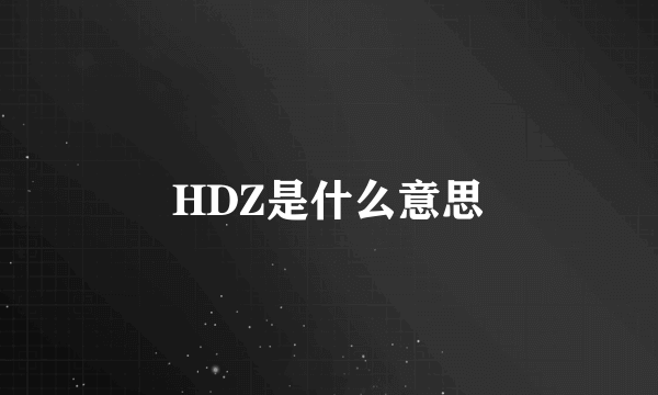 HDZ是什么意思