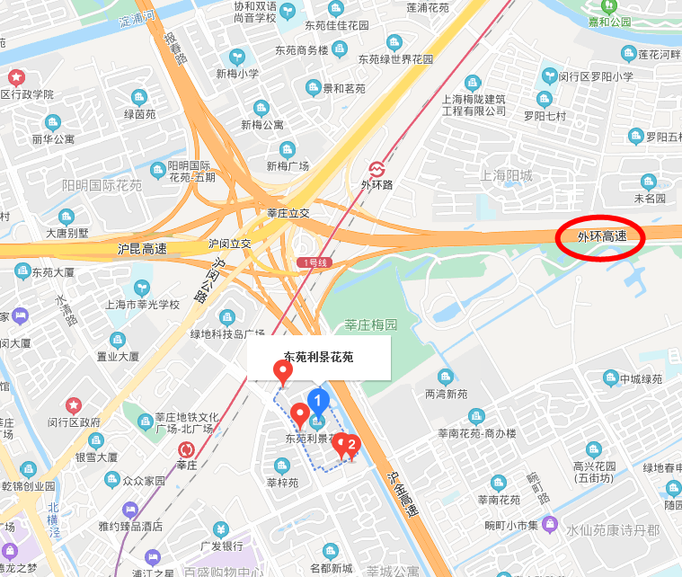 宝城路500弄东苑利景花苑属于外环之内吗？