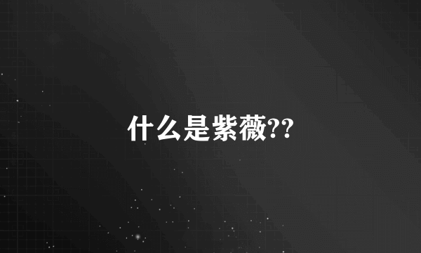 什么是紫薇??