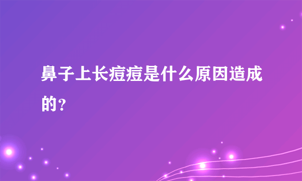 鼻子上长痘痘是什么原因造成的？