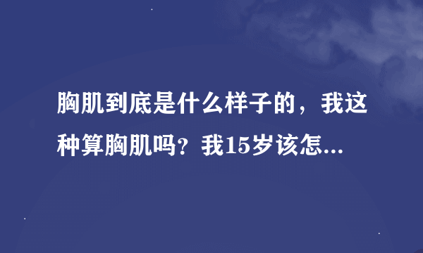 胸肌到底是什么样子的，我这种算胸肌吗？我15岁该怎么练出胸肌？