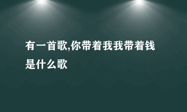 有一首歌,你带着我我带着钱是什么歌