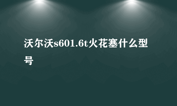 沃尔沃s601.6t火花塞什么型号