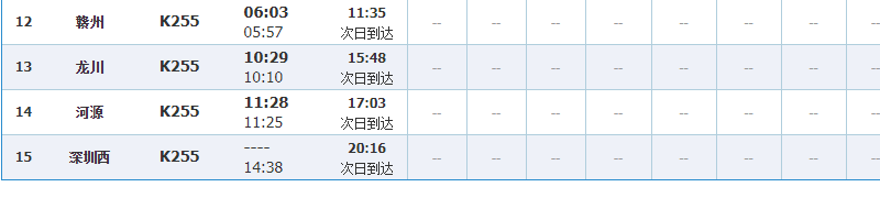 火车k255经过哪些站