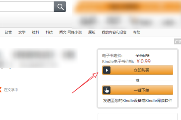 亚马逊商城书城如何购买电子书