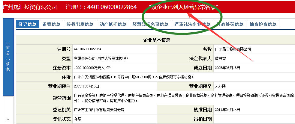 广州市工商局企业查询