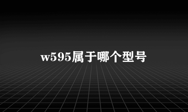 w595属于哪个型号