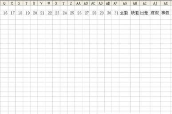 怎么制作公司的考勤表？