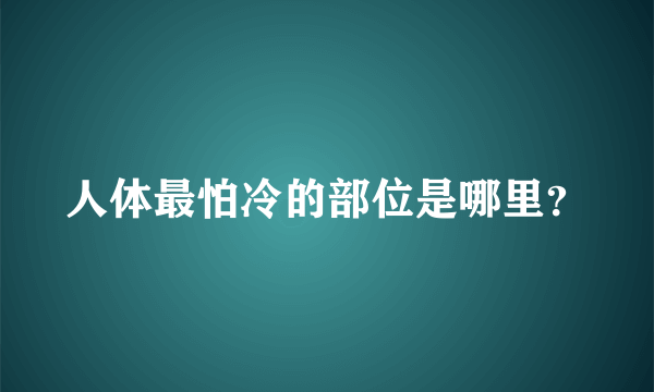 人体最怕冷的部位是哪里？