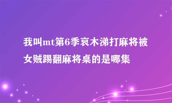 我叫mt第6季哀木涕打麻将被女贼踢翻麻将桌的是哪集