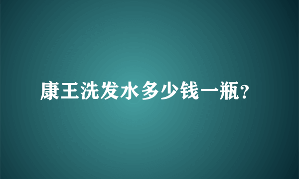 康王洗发水多少钱一瓶？