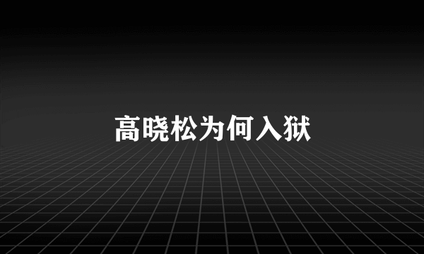 高晓松为何入狱