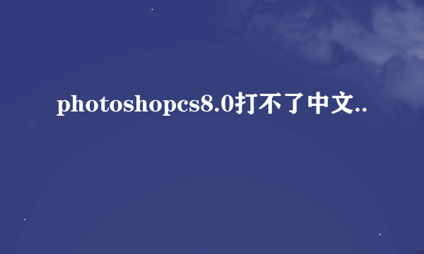 photoshopcs8.0打不了中文..