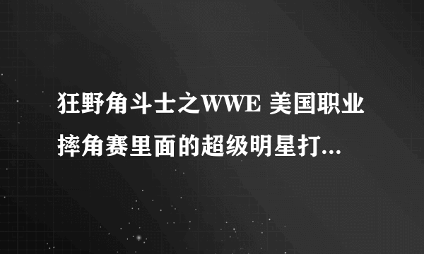 狂野角斗士之WWE 美国职业摔角赛里面的超级明星打的都是假拳吗？