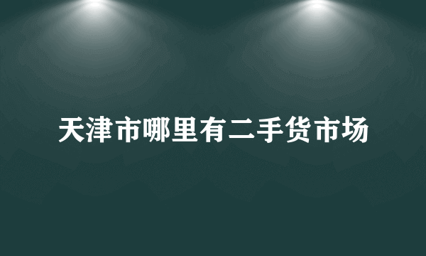 天津市哪里有二手货市场