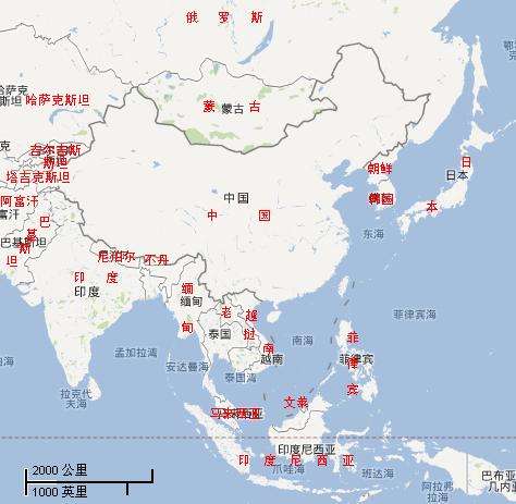 文莱世界地图的哪呢？